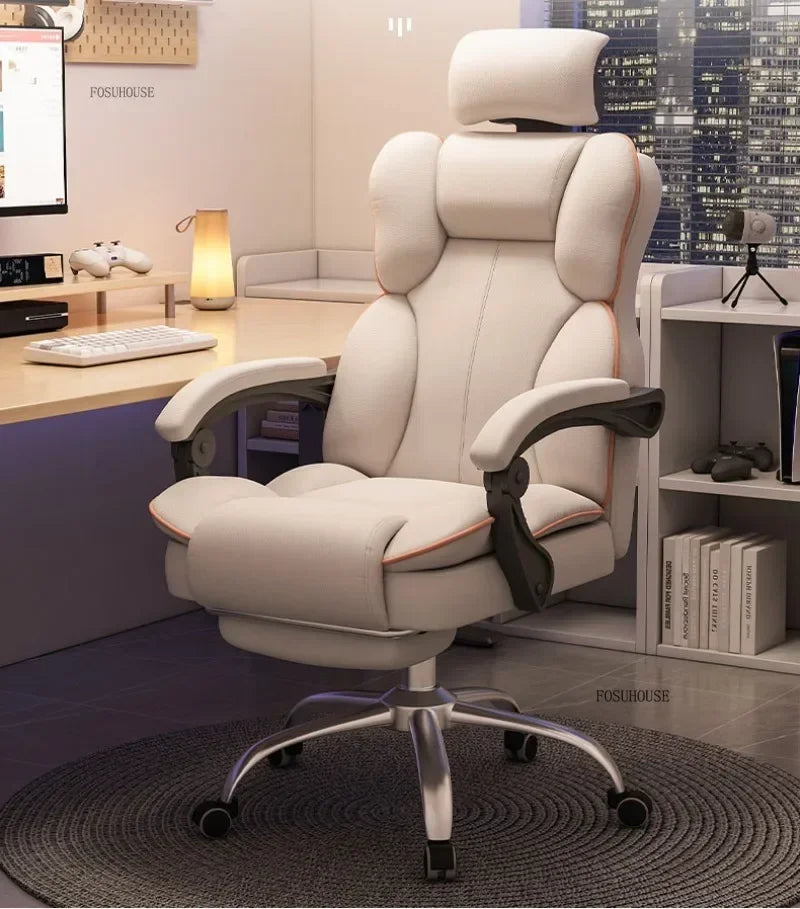 Ergonomic Nordic Gaming Chair Mobile Swivel Recliner Study Office Armchair Comfortable Home Lounge Computer Chair for Gamer Desk