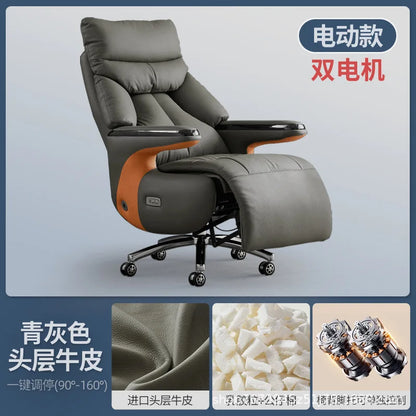 Intelligent electric leather office chair study computer chair president chair high frequency pulse
