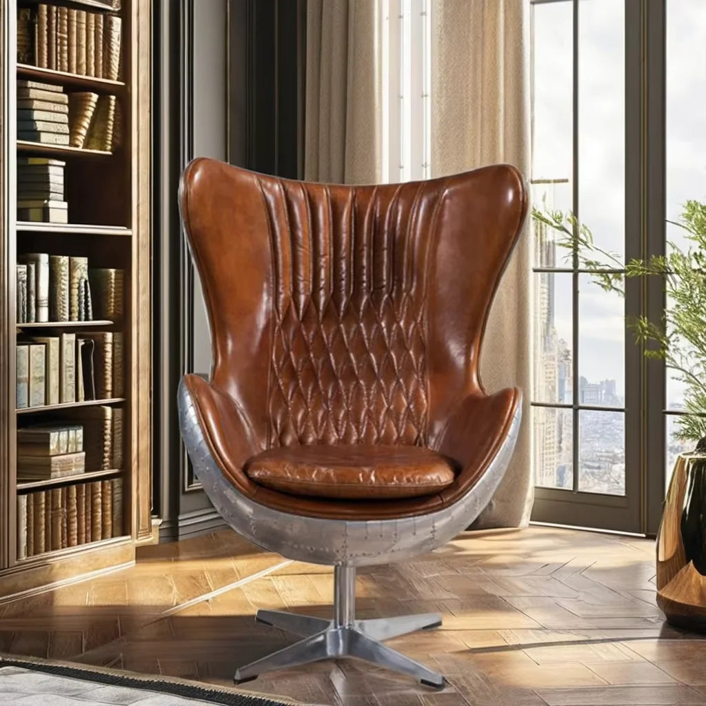 Custom Popular Living Room Home Leisure Luxury Single Seater Living Room Office Leather Chairs for Living Room Furniture