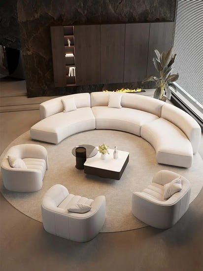 Semicircular curved special-shaped business sofa set Light luxury sales office Negotiate hotel lobby lounge area Reception