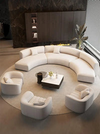 Semicircular curved special-shaped business sofa set Light luxury sales office Negotiate hotel lobby lounge area Reception