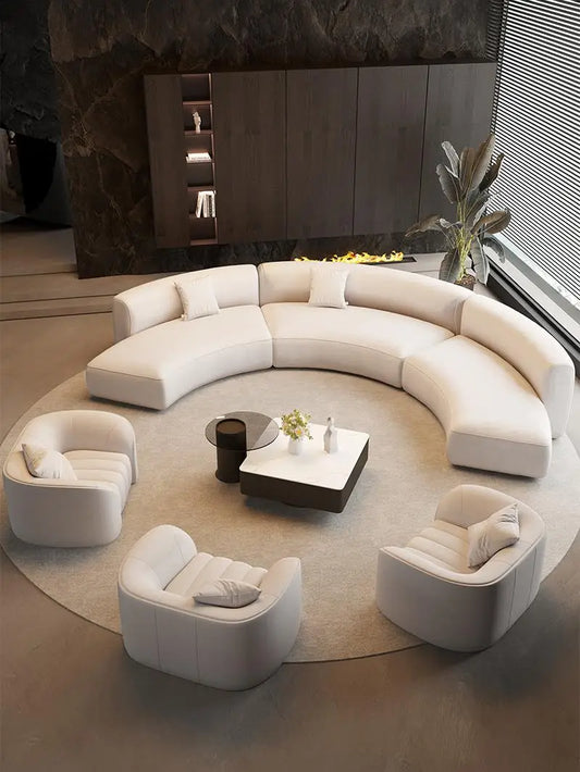 Semicircular curved special-shaped business sofa set Light luxury sales office Negotiate hotel lobby lounge area Reception
