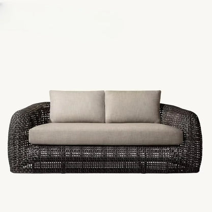 -Modern All-Weather Wicker Garden Furniture Set Aluminum Frame Patio Sofas for Hotel Leisure Use