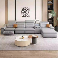 Convertible Sofa Bed Electric Reclining Sectional Couch, Folding Sofa Cama With Power Recliner & Storage