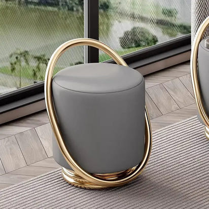 Dressing Table, Stool, Home Living Room Coffee Table, Simple Bedroom Makeup Sofa, Nordic Modern Light Luxury Round Dressing