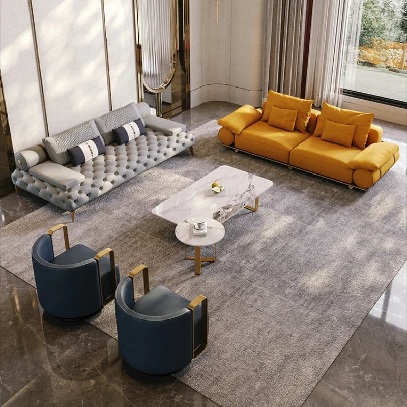 Italian Genuine Leather Sofas Sectional Modern Luxry Designer Loveseat Sofa 3 Piece Set Woonkamerbanken Living Room Furniture