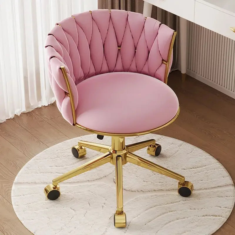 Office Chair, Swivel Desk Chair , Stylish Seating for Home Office, Vanity & Modern Glam Workspace Decor