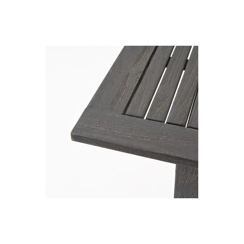 Expandable 7-Piece Outdoor Acacia Wood Dining Set in Sandblasted Dark and Light Gray