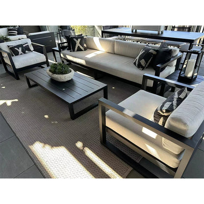 Chinese Factory Wholesale Outdoor Courtyard Terrace Aluminum Sofa Tea Table Combination Outdoor Garden Sofa Furniture