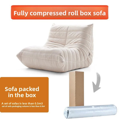 Viral Caterpillar Lazy Lounger Reclining Sleeping Single Seater Sofa Instagram-Worthy Bedroom Balcony Tatami Armchair