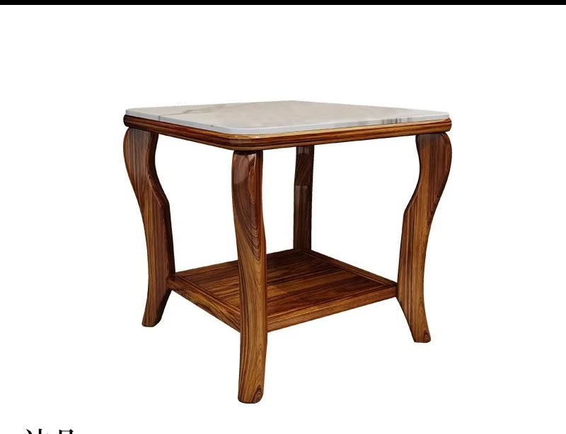 TQQ new Chinese ebony sofa villa large flat solid wood sofa high-end living room furniture leather sofa