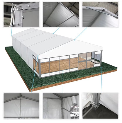 Luxury Aluminum Frame Event Tent Clear Roof Outdoor Wedding Party Marquee Tent For Garden Banquet Restaurant Hotel Resort