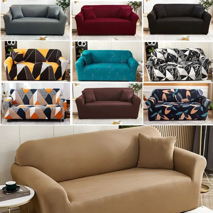 New All-season L-shape Non-slip Elastic Sofa Cover With Patterns, 360 Degree Coverage 1/2/3/4 Seat Sofa Cushion for Living Room