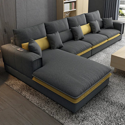 Nordic Luxury Technology Cloth Corner Fabric Sofa Set Lounge Living Room Sofas Sectional Modern  l Shaped Sofa