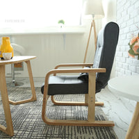 Solid Wood Living Room Designer Leisure Chair Balcony Bedroom Dormitory Fold Recliner Home Furniture Office Backrest Armrests