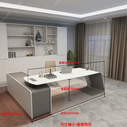 Minimalist Luxury High-end Designer Office Desk Fashionable High-end Modern Simple European Aesthetic Scrivania Trendy Furniture