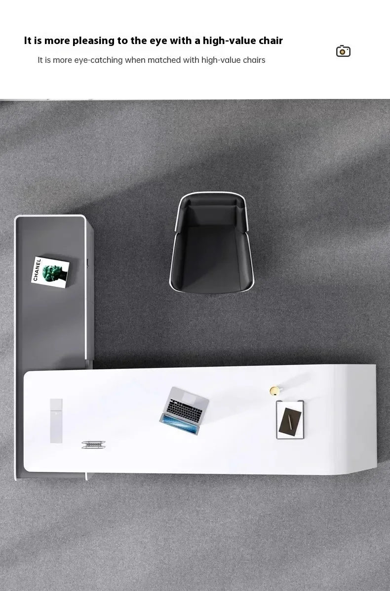 Luxury Long Office Desk Modern Design Storage Multifunctional Office Desk Display Minimalist Mesas Escritorio Trendy Furniture