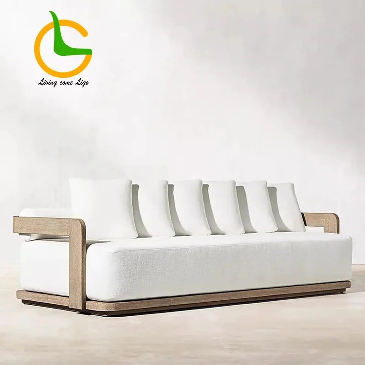 Teak Outdoor Furniture Hotel Luxury Outdoor Furniture Modular Cushion Couch Outdoor Lounge Patio Furniture Sofa Set