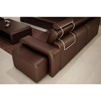Elegant Furniture Living Room Seater Leather L Sectional Corner Armchair Sofas With Single Seat Chair