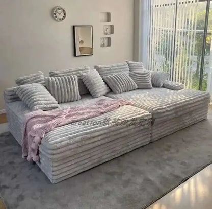 Light luxury lazy sofa thick velvet cloud sofa large sitting deep removable and washable combination living room 2024 new