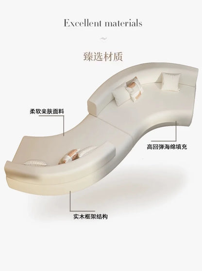 Modern curved special-shaped sofa double-sided S-shaped sofa creative lobby reception hotel beauty salon lounge area sofa