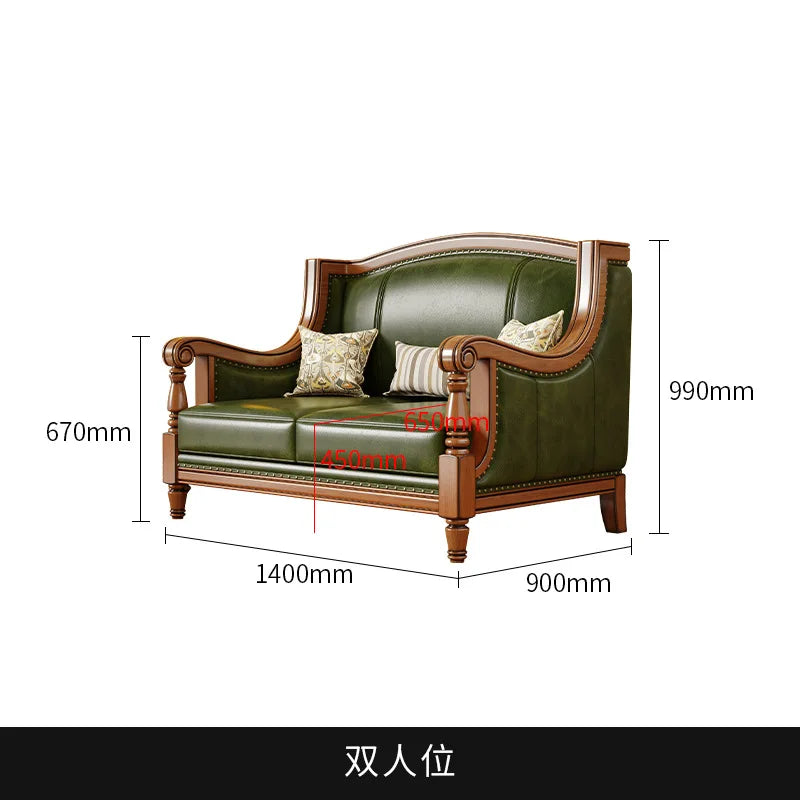 Customizable 123 combination first layer cowhide living room villa sofa