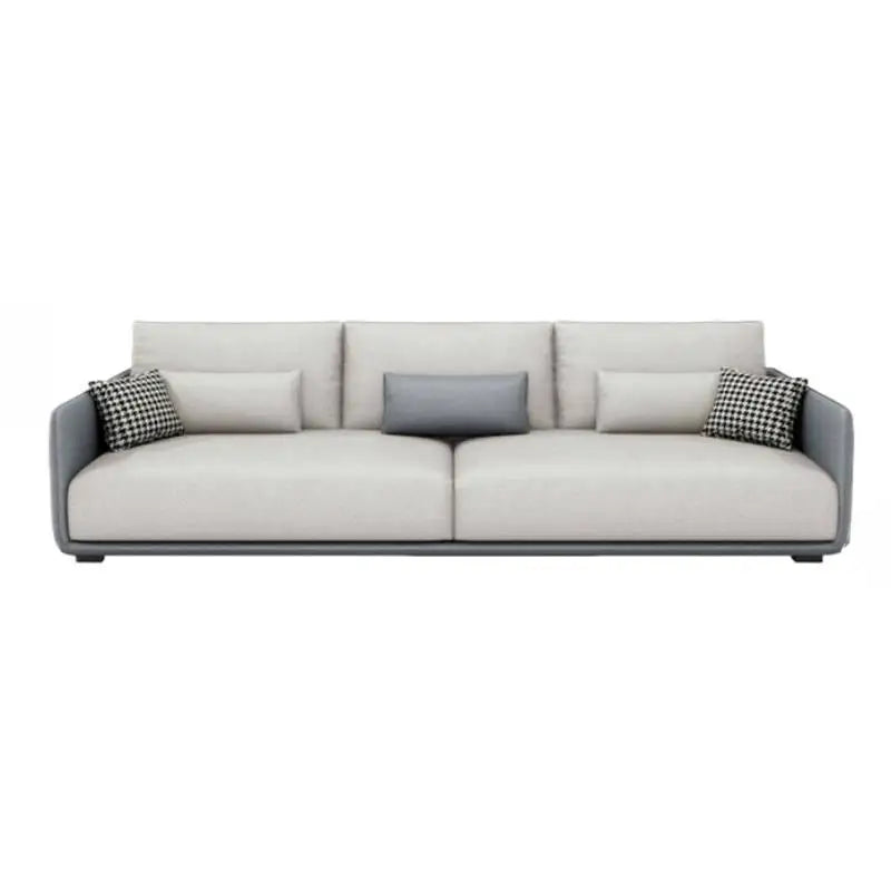 Designer Simple Soft Couches Living Room Comfortable Wood Luxury Modern Sofa Puffs Nordic Home Couch Wohnzimmer Home Furniture