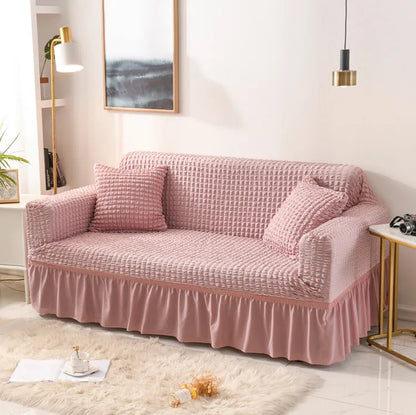 Fabric Skirt 2/3 Seater Sofa Cover 140-230cm Full Package Single Universal Elastic Sofa Slipcovers American Rustic Four Seasons