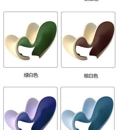 Nordic creative love FRP living room recliner model room special-shaped fabric single chair leisure chair