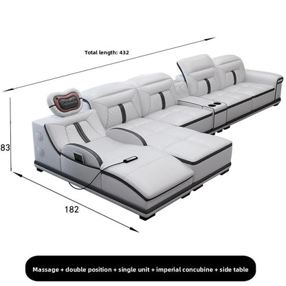 Electric Recliner Sofa with Massage Function Modern Minimalist Sectional Sofa for Large Living Room Smart Multi Functional Couch