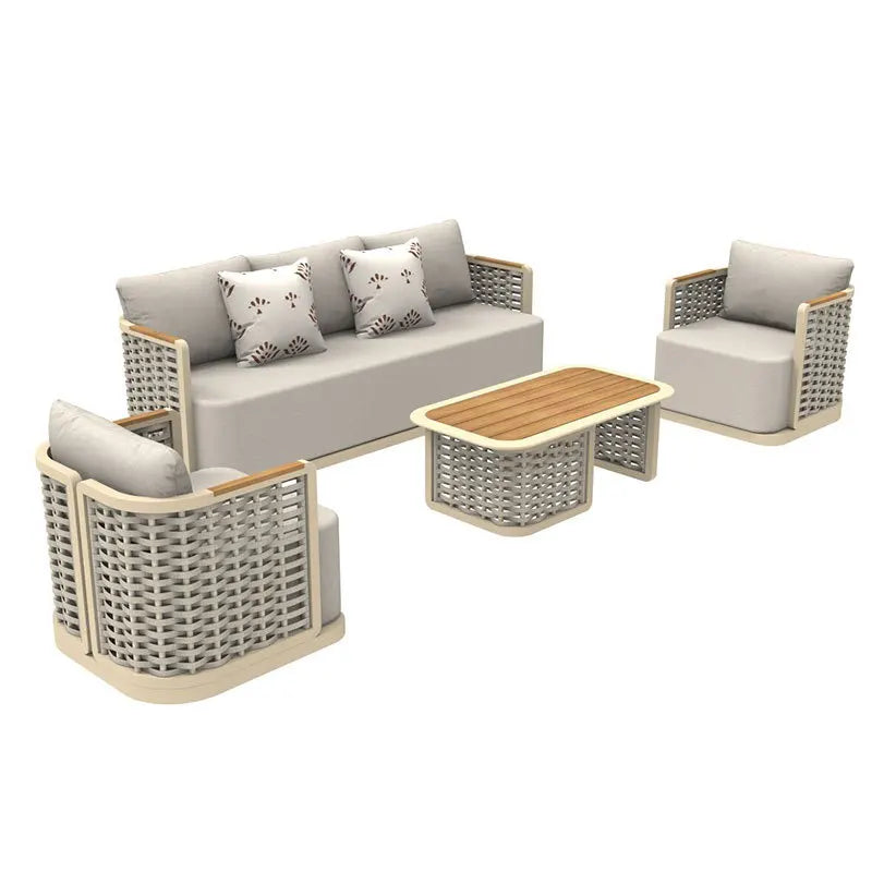 Outdoor Sofa Aluminum patio Villa Courtyard Garden Courtyard High end Hotel Leisure Simple Sofas set