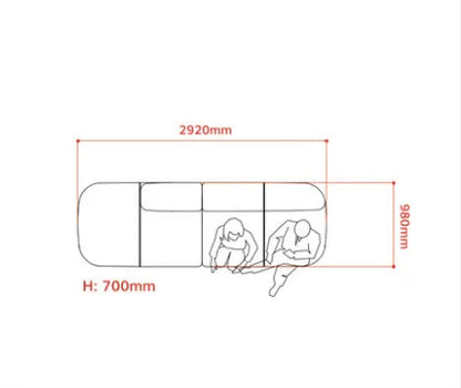 Curved sofa minimalist designer large corner fabric sofa combination