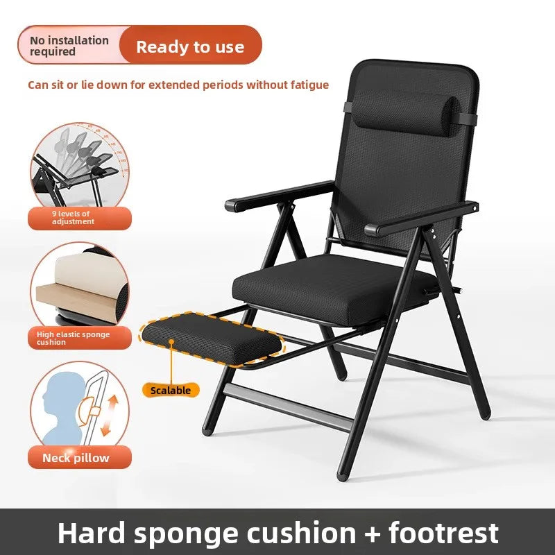 recliner lunch break folding office chair nap can lie down dual-purpose backrest computer chair couch
