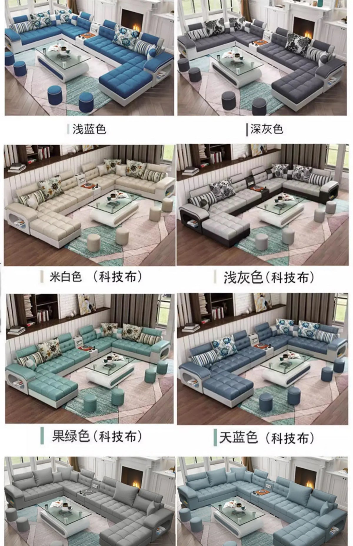 Luxury Minimalist Sofa Multifonction Sectional Storage Massage Sofa Modern Living Room Muebles Para El Hogar Home Furniture