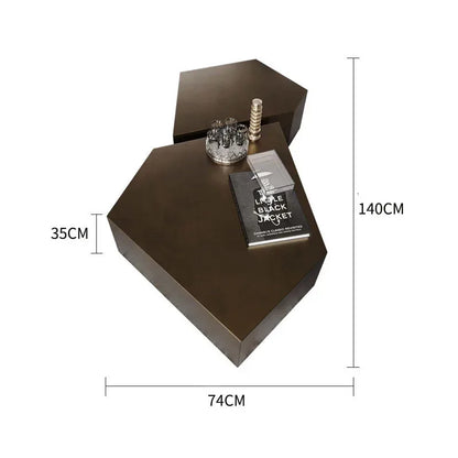 Nordic Stainless Steel Coffee Tables for Living Room Furniture Sofa Side Table Household Small Apartment Designer Coffee Table