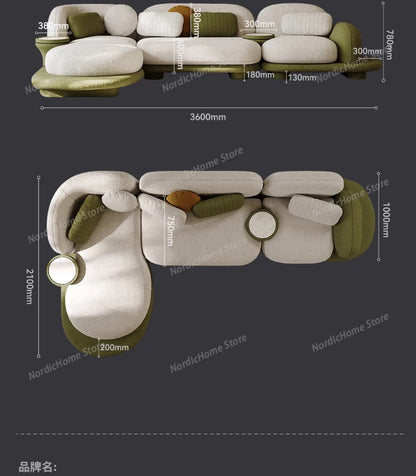Light Luxury Italian Sofa Living Room Designer Unusual Adult High Quality Aesthetics Sofas Aesthetics Trendy Muebles Furniture