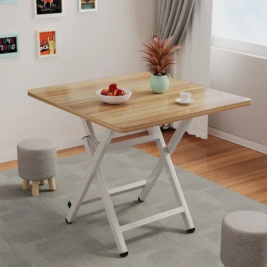 2025 New Folding Table,Indoor Outdoor Heavy Duty Portable Folding Square Woodiness Dining Table ,for Picnic, Party, Camping