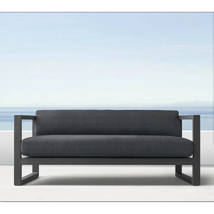Nordic outdoor leisure sofa villa balcony wrought iron sunscreen  coffee table restaurant hotel open-air negotiation