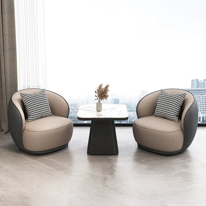 Negotiation table and chair combination lounge area light luxury modern lounge area reception table sales beauty salon reception