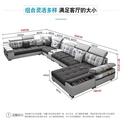 Classic Storage Sofa Adults Comfortable Corner Modern Sofa Living Room Designer Floor Muebles Para Habitacion Home Accessories