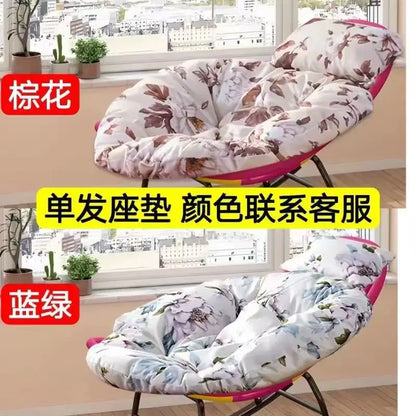 Outdoor courtyard rainbow rocking chair household balcony rattan chair casual nap rocking recliner bold thickened rattan art bed