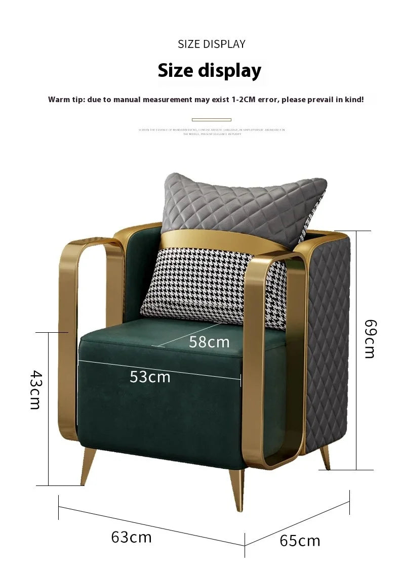 Living Room Single Sofa Dining Chair Victoria Relax Armchair Voven Upholstered Replacement Chairs Booster Nordic Floor Furniture