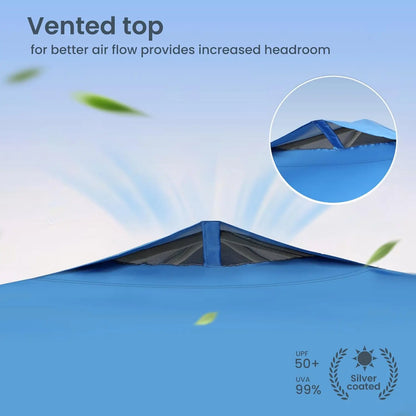 10x10 Pop Up Canopy Tent Easy Outdoor Sun Shade for Events Party 100 Sq Ft Blue, Custom