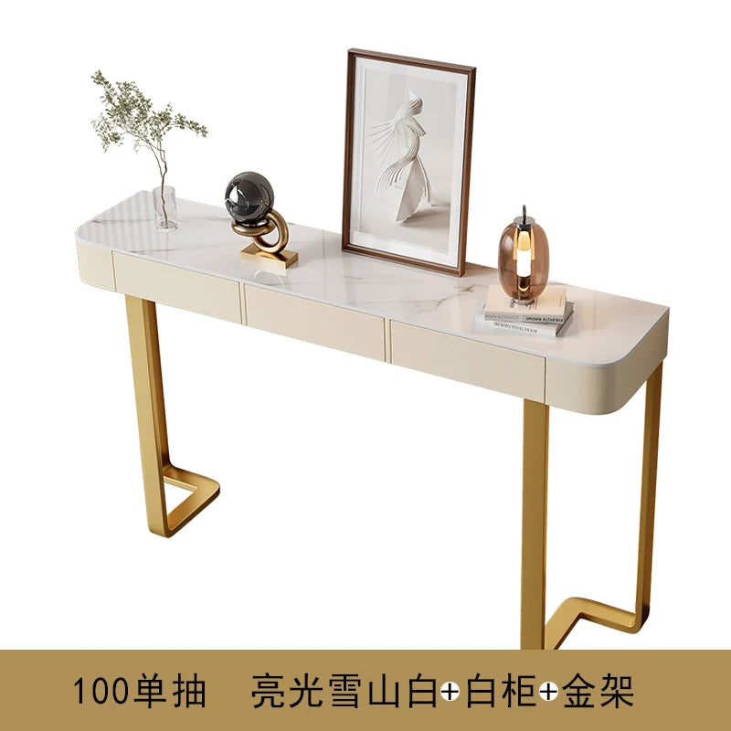 Italian Luxury Console Table With Storage Thin Living Room Entrance Console Table Rectangle Glam Woonkamer Tafel Furniture