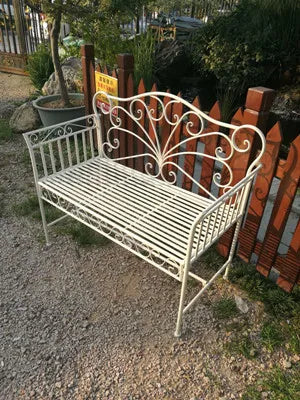 Foreign trade tail order clearance picking up leaks European backrest double chair outdoor courtyard leisure balcony bench park