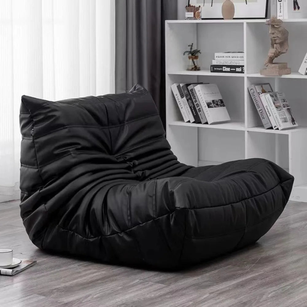 Lazy sofa, togo caterpillar sofa, light luxury, simple Internet celebrity creative chair, suede freehand space recliner