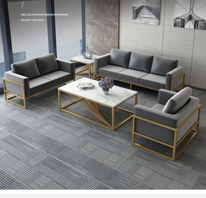 Lobby Sofa Chair Leisure Rest Area Meeting Reception Booth Sofa Table and Chair