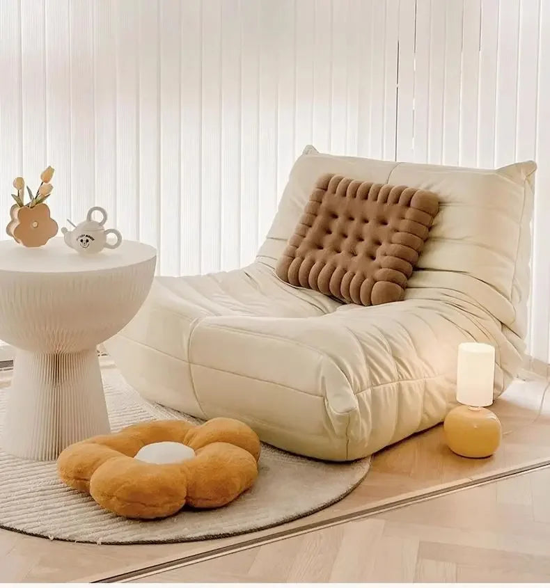 Single Sofa Caterpillar Sofa Balcony Leisure Bedroom Living Room Lie Down or Sleep Lazy Sofa Single Deck Chair
