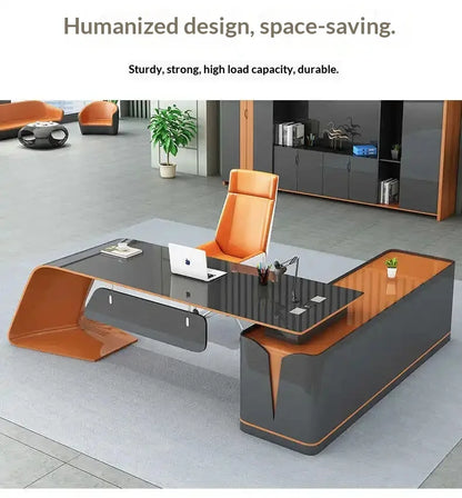 Executive Light Luxury Office Desk in Stock Designer Storage Organizer Computer Desks L Shaped Quality Escritorio Furniture