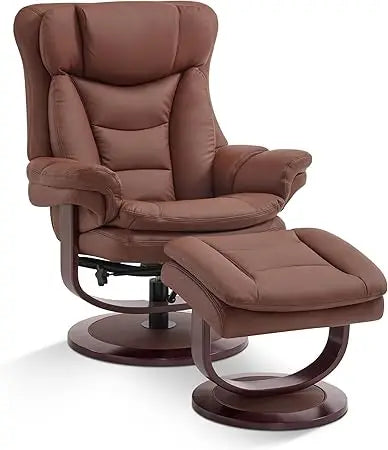 Swivel Recliner with Ottoman, Reclining Chair with Adjustable Back